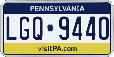PA license plate LGQ9440
