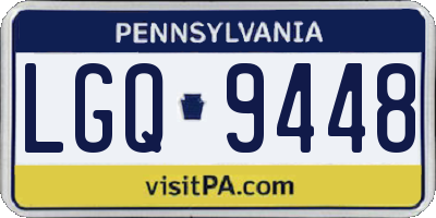PA license plate LGQ9448