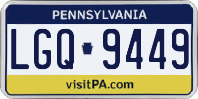 PA license plate LGQ9449