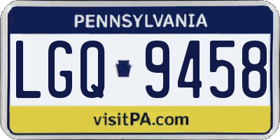 PA license plate LGQ9458