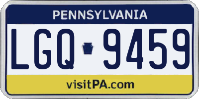 PA license plate LGQ9459