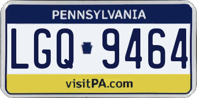 PA license plate LGQ9464