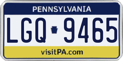 PA license plate LGQ9465