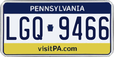 PA license plate LGQ9466