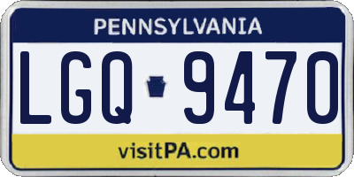 PA license plate LGQ9470