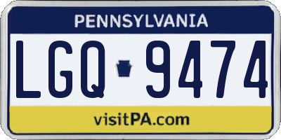 PA license plate LGQ9474