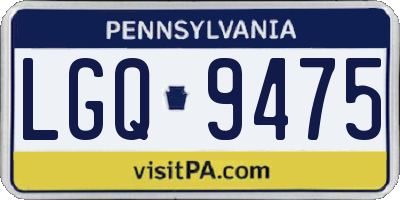 PA license plate LGQ9475