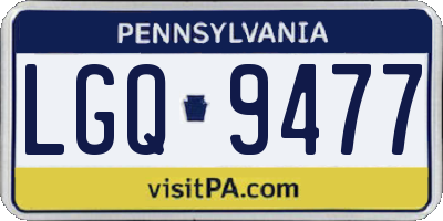 PA license plate LGQ9477