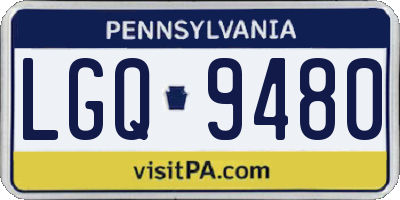 PA license plate LGQ9480