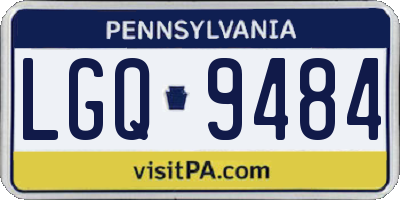 PA license plate LGQ9484