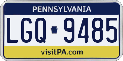 PA license plate LGQ9485