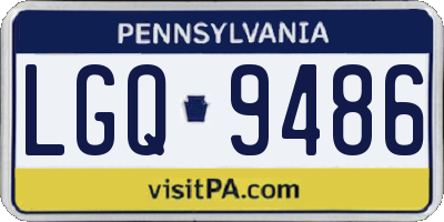PA license plate LGQ9486