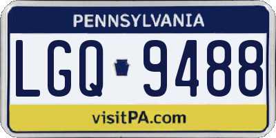 PA license plate LGQ9488
