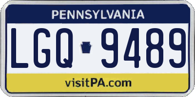 PA license plate LGQ9489