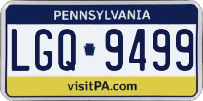 PA license plate LGQ9499