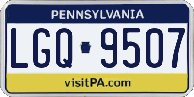 PA license plate LGQ9507