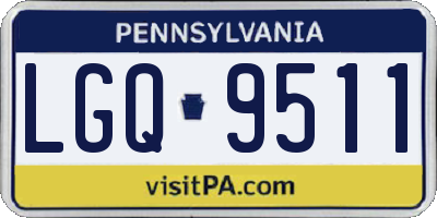 PA license plate LGQ9511