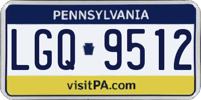 PA license plate LGQ9512