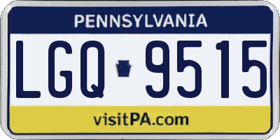 PA license plate LGQ9515