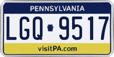 PA license plate LGQ9517