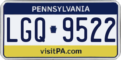 PA license plate LGQ9522
