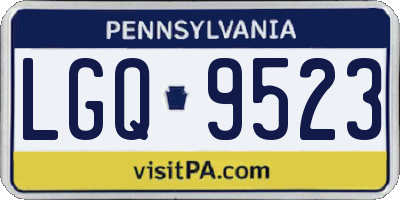 PA license plate LGQ9523