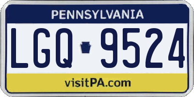 PA license plate LGQ9524