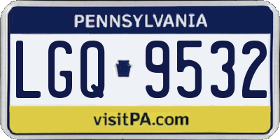 PA license plate LGQ9532