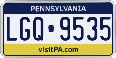PA license plate LGQ9535