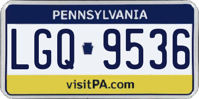 PA license plate LGQ9536