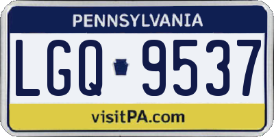 PA license plate LGQ9537