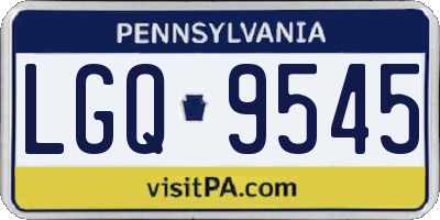 PA license plate LGQ9545