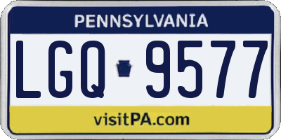 PA license plate LGQ9577