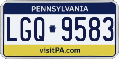 PA license plate LGQ9583