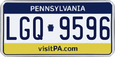 PA license plate LGQ9596
