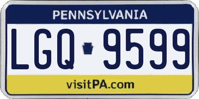 PA license plate LGQ9599