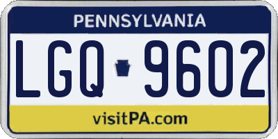 PA license plate LGQ9602