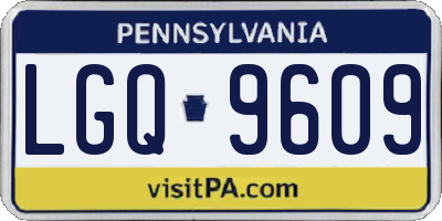 PA license plate LGQ9609