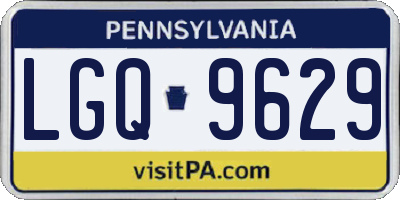 PA license plate LGQ9629