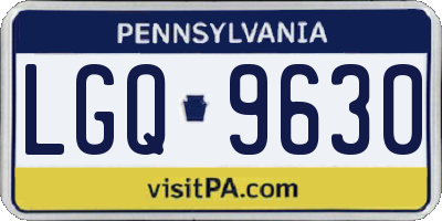 PA license plate LGQ9630