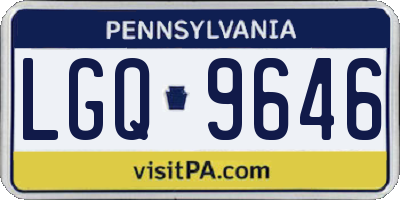 PA license plate LGQ9646