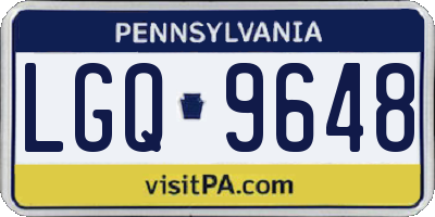 PA license plate LGQ9648