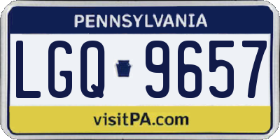 PA license plate LGQ9657