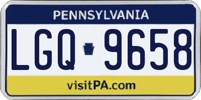 PA license plate LGQ9658