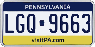 PA license plate LGQ9663