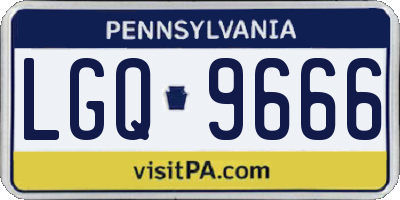 PA license plate LGQ9666