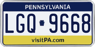 PA license plate LGQ9668