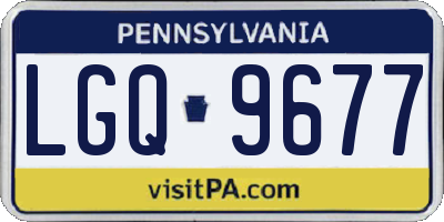 PA license plate LGQ9677