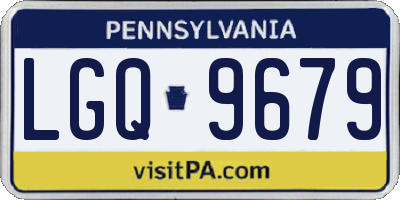 PA license plate LGQ9679