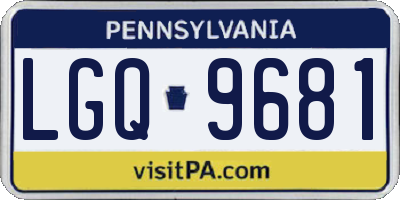 PA license plate LGQ9681
